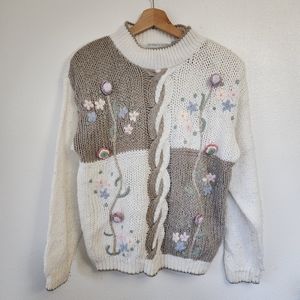 Vintage hand knit grandma sweater